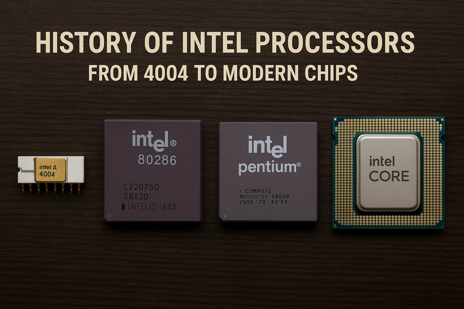 History of Intel Processors – From 4004 to Modern Chips